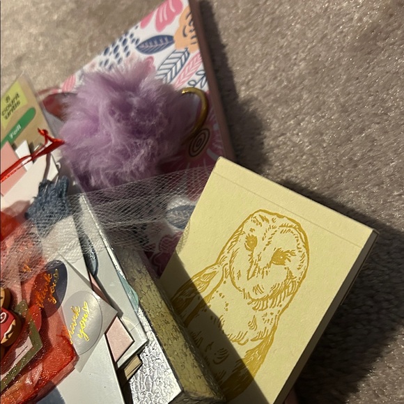 Smile Sparkle Shine Paper Box with Hard Cover Notebook, Stickers Pens - Picture 2 of 3